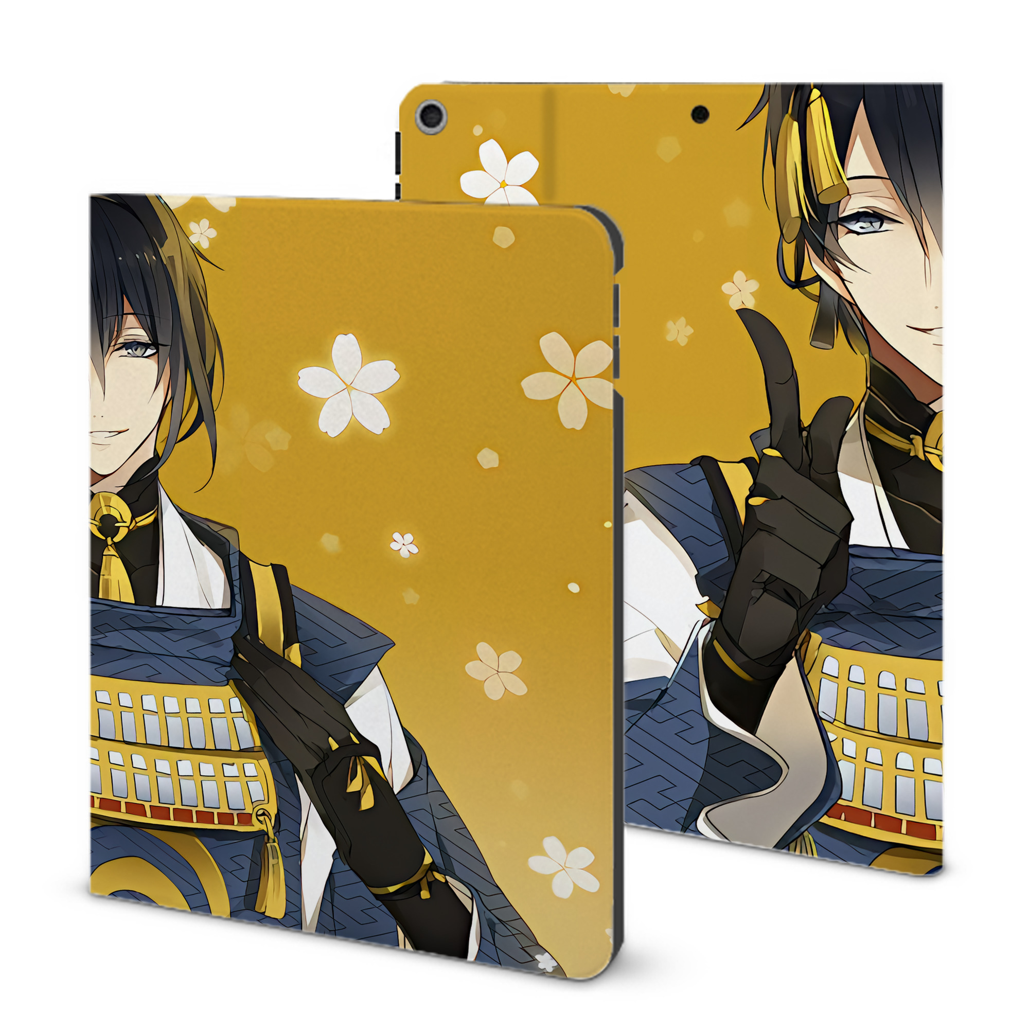 （画像用） 刀剣乱舞 Touken Ranbu IPad ケース ブック型 PUレザー TPU 耐衝撃 軽量 薄型 ペン収納なし 全面保護 IPad 各モデル対応